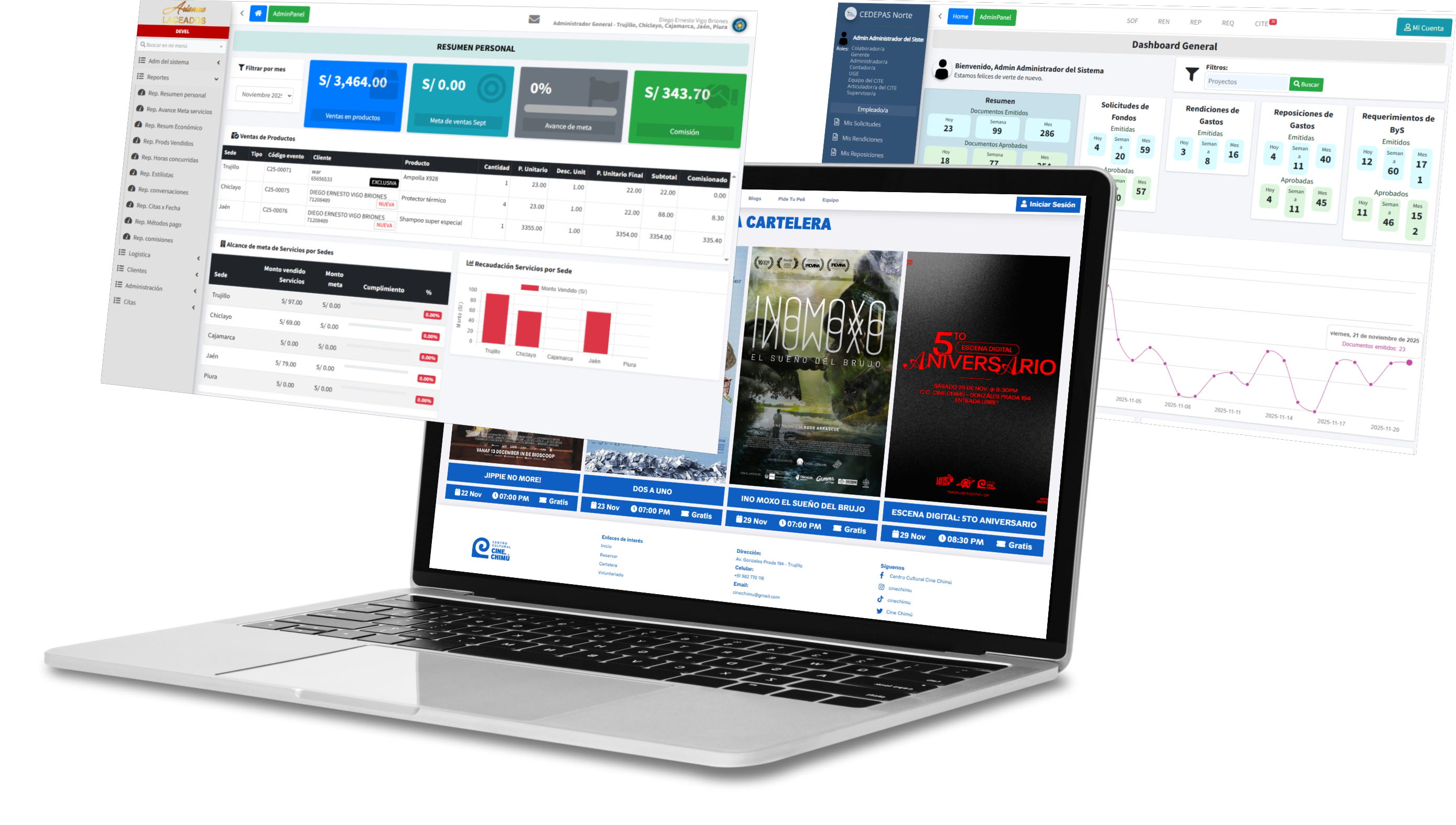 Laptop con sistema Maracsoft